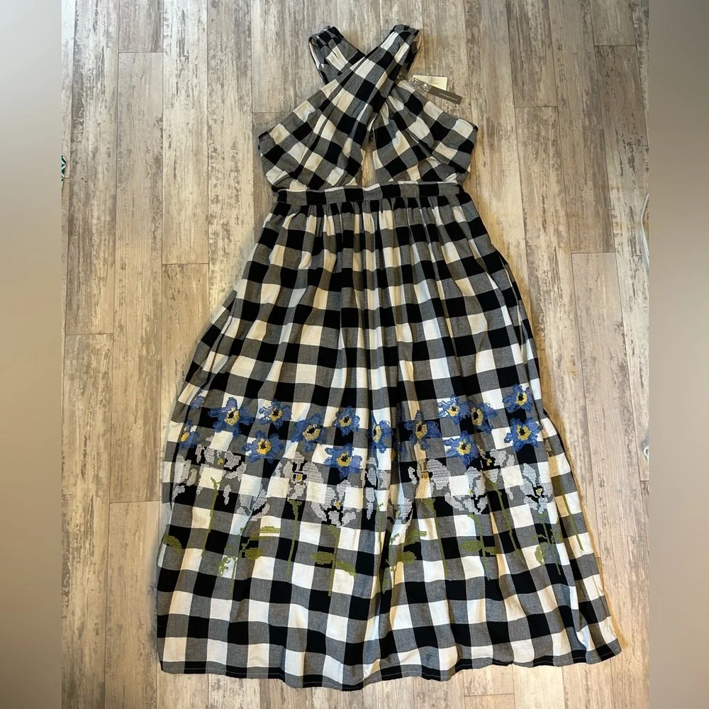 Anthropologie Verb by Pallavi Singhee Gingham Halter Dress - Picture 4 of 16